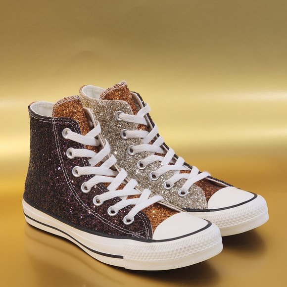 Converse Shoes Converse Ctas Hi Glitter By You Womens Sneakers 73144c Nwt Poshmark